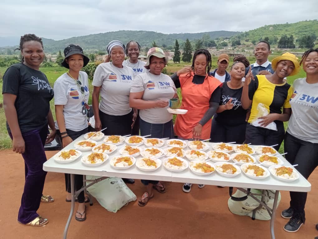 SPCDC 3W team serving meals to the community in Eswatini